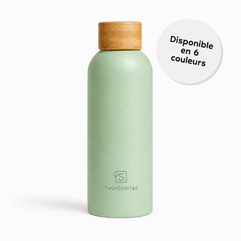 Gourde disponible en six couleurs - version française